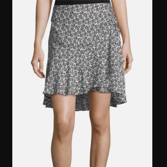 ALC Farrow Silk Flounce Skirt Size 2 Floral Artsy Dainty - Picture 1 of 10